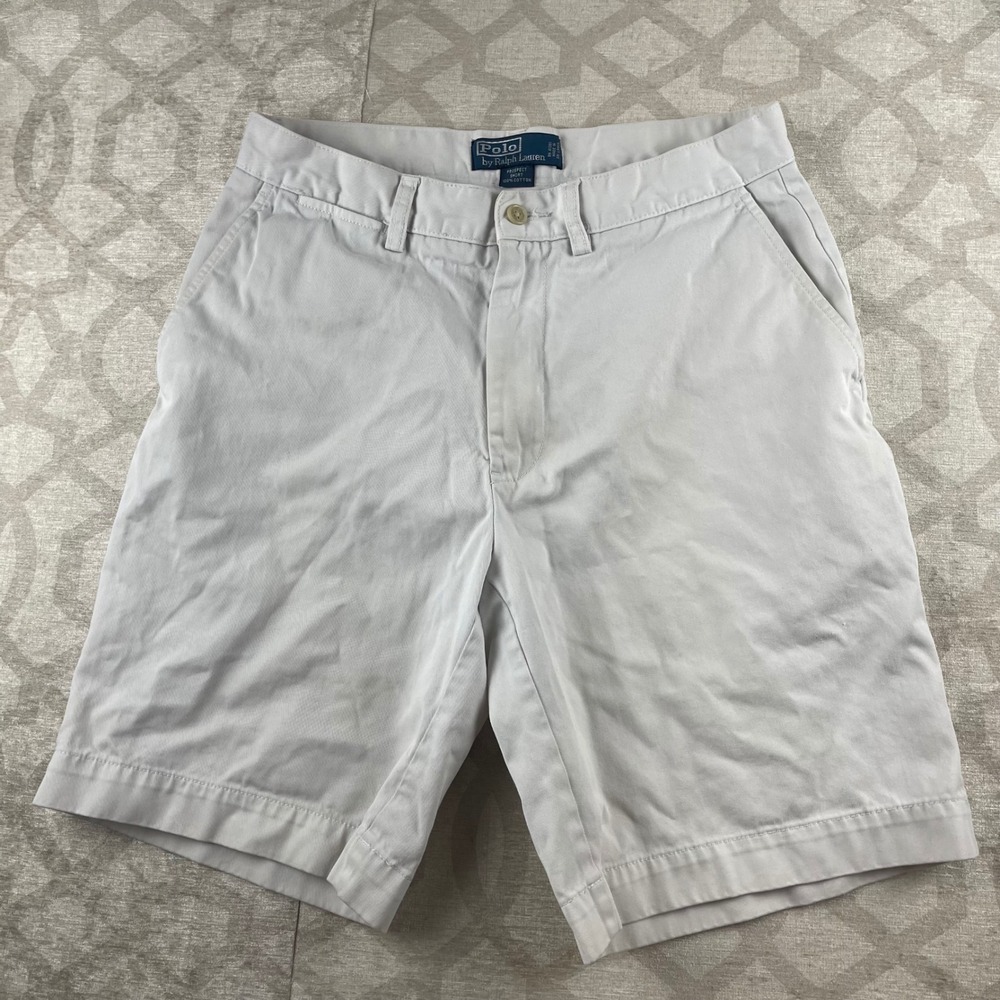 Polo Ralph Lauren Prospect Short Mens 29 Gray Flat Front Cotton Chino Shorts